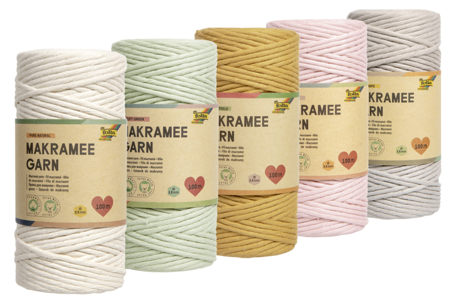 Fil macramé 100 coton Bobine de 100 m Fils pour Macramé 10 Doigts