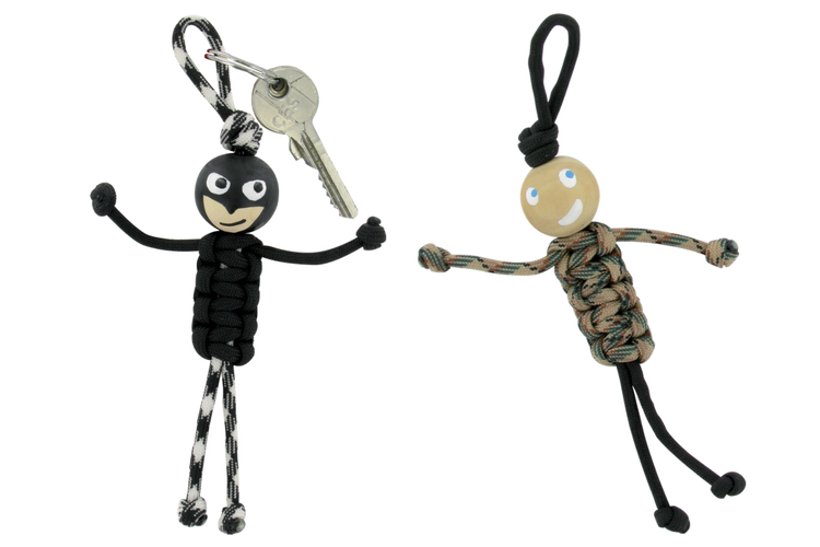 Porte-clés en paracorde coyote et olive Bead