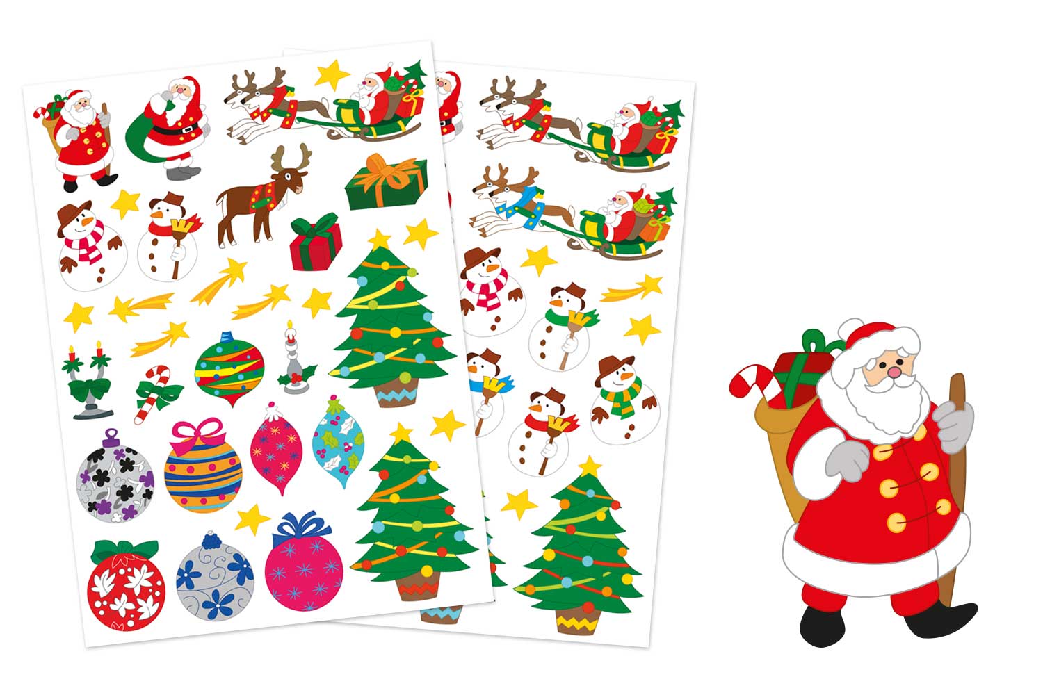 Gommettes de Noël - 2 planches (57 gommettes)