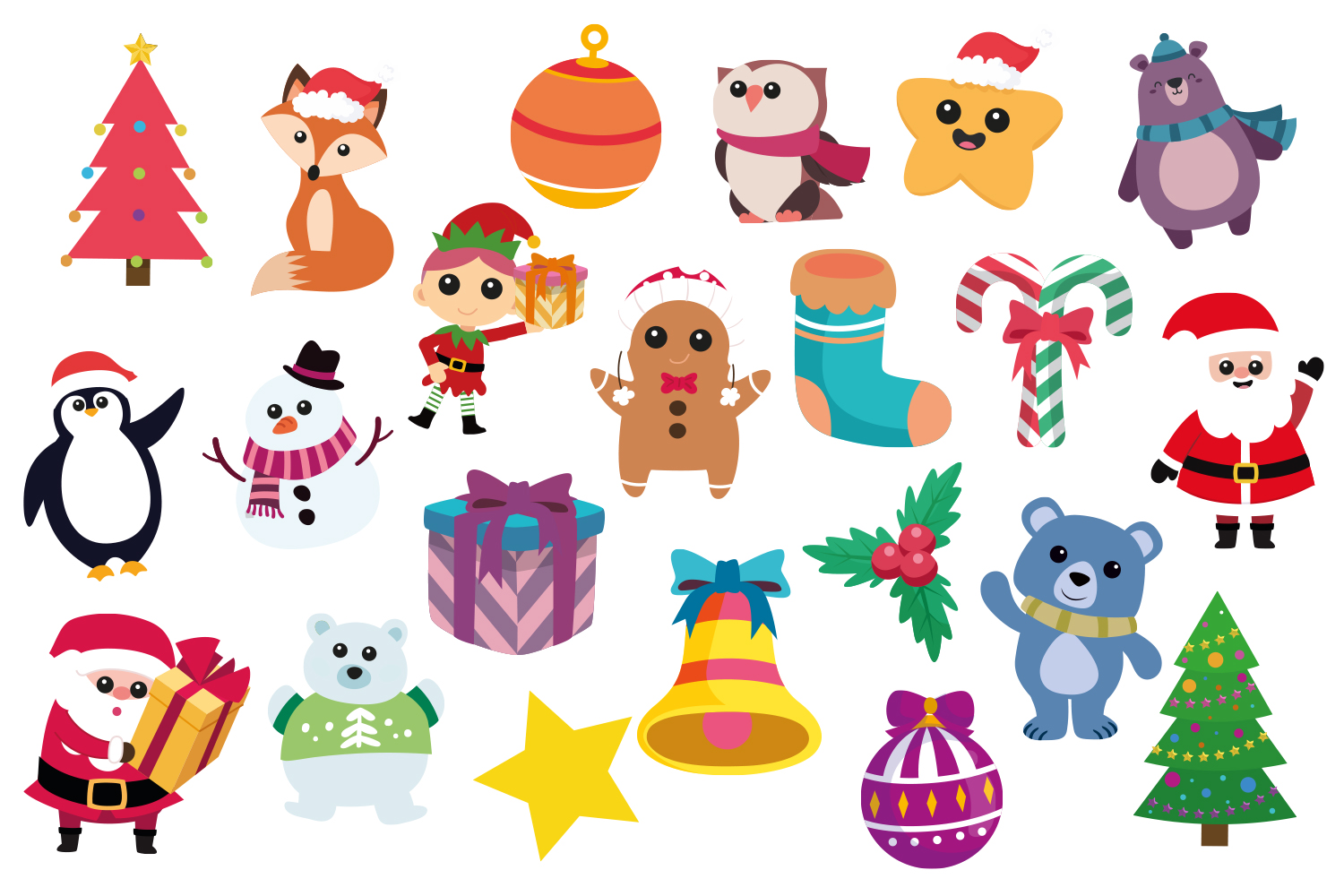 Gommettes de Noël géantes - 44 gommettes