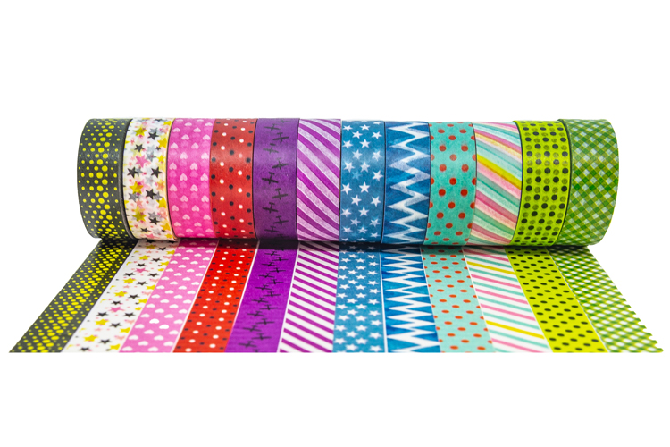 Masking tape - Set de 12 rouleaux (1,5 cm x 9,7 m)