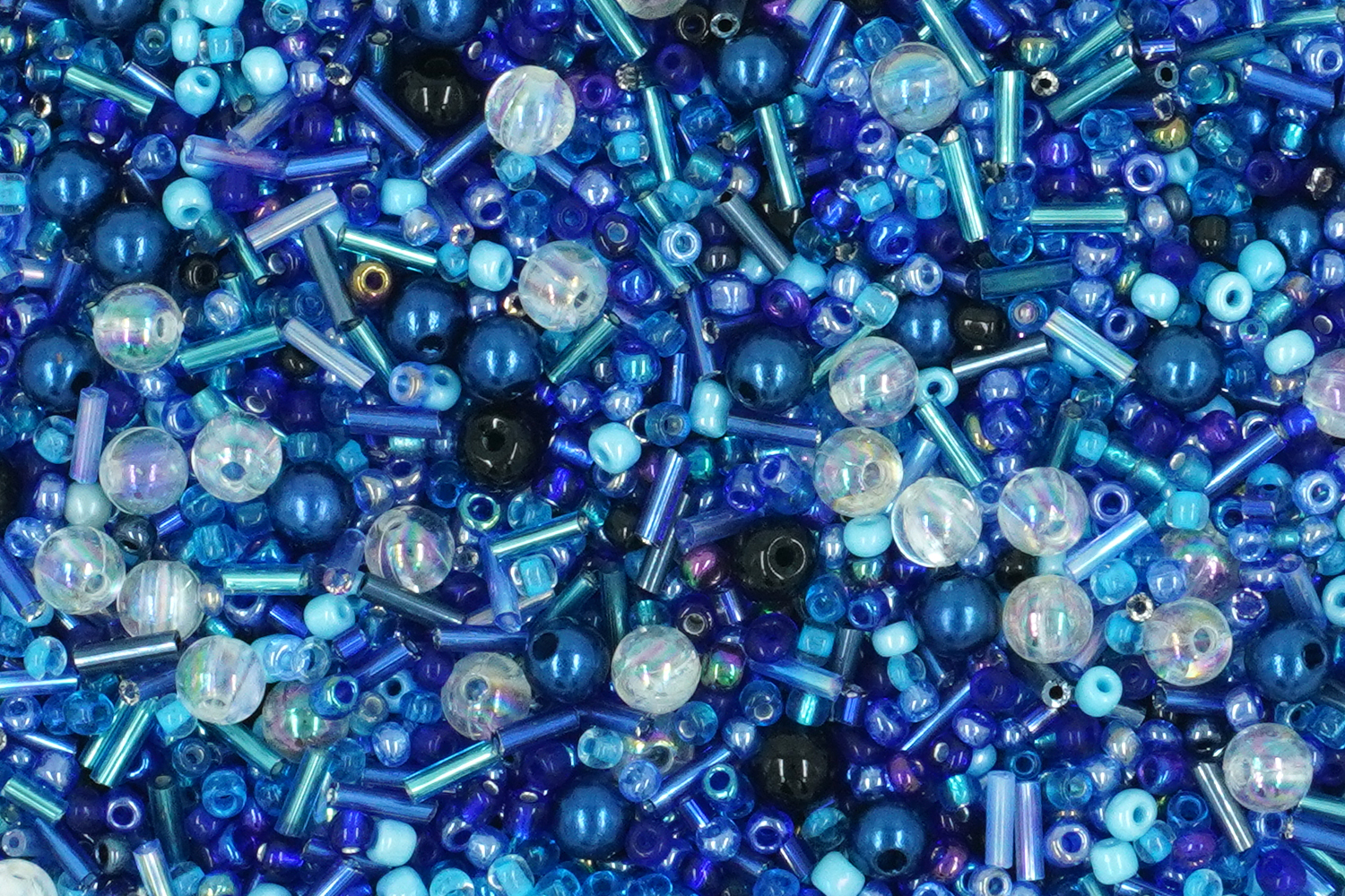 Rocailles en camaïeu de bleu - 7000 perles