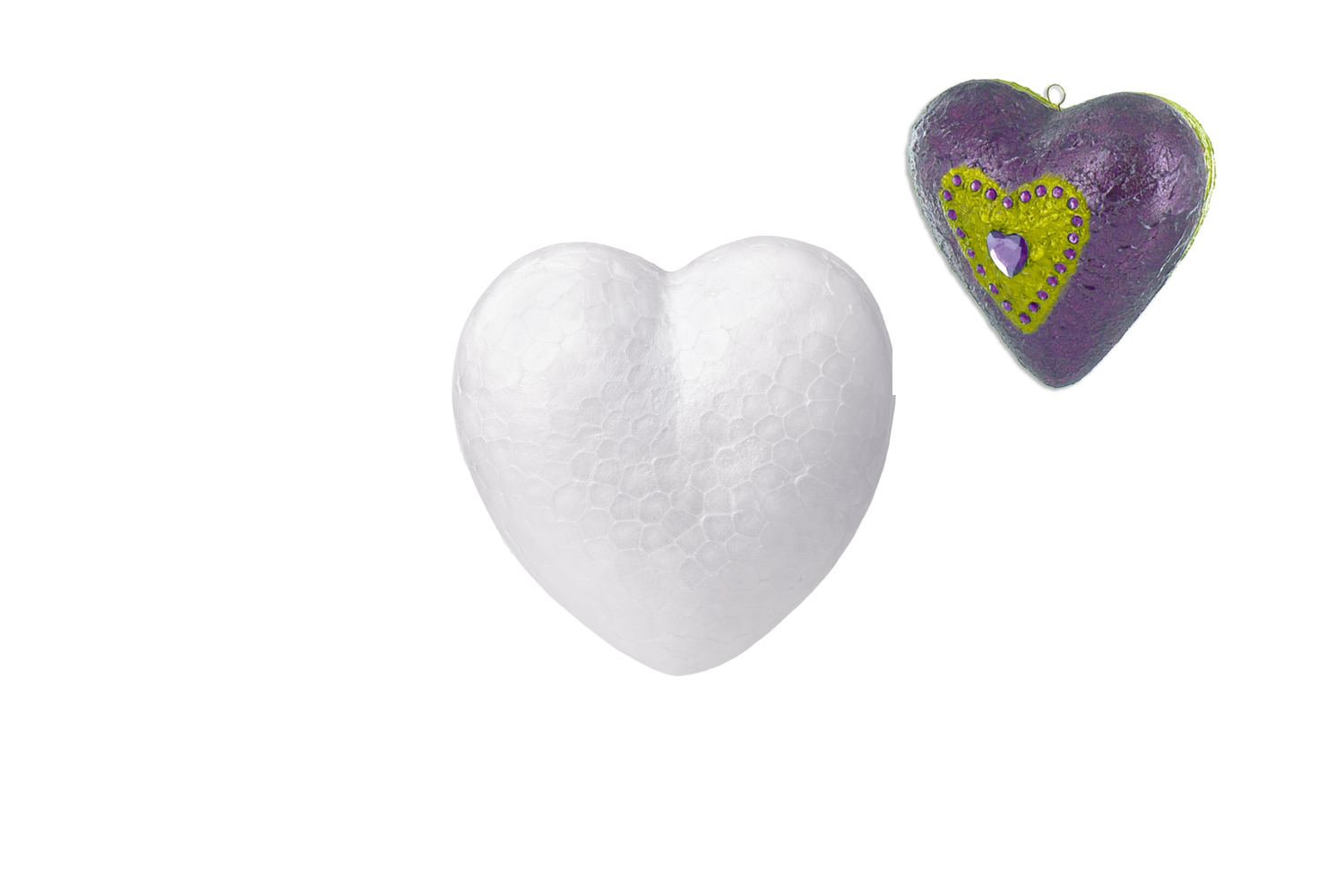 Coeur en polystyrene 5 cm