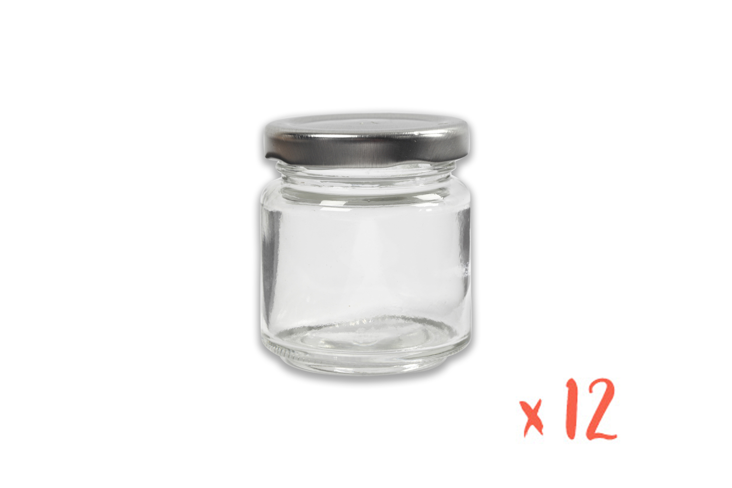 Pot en verre avec couvercle à visser 100 ml - 12 pièces