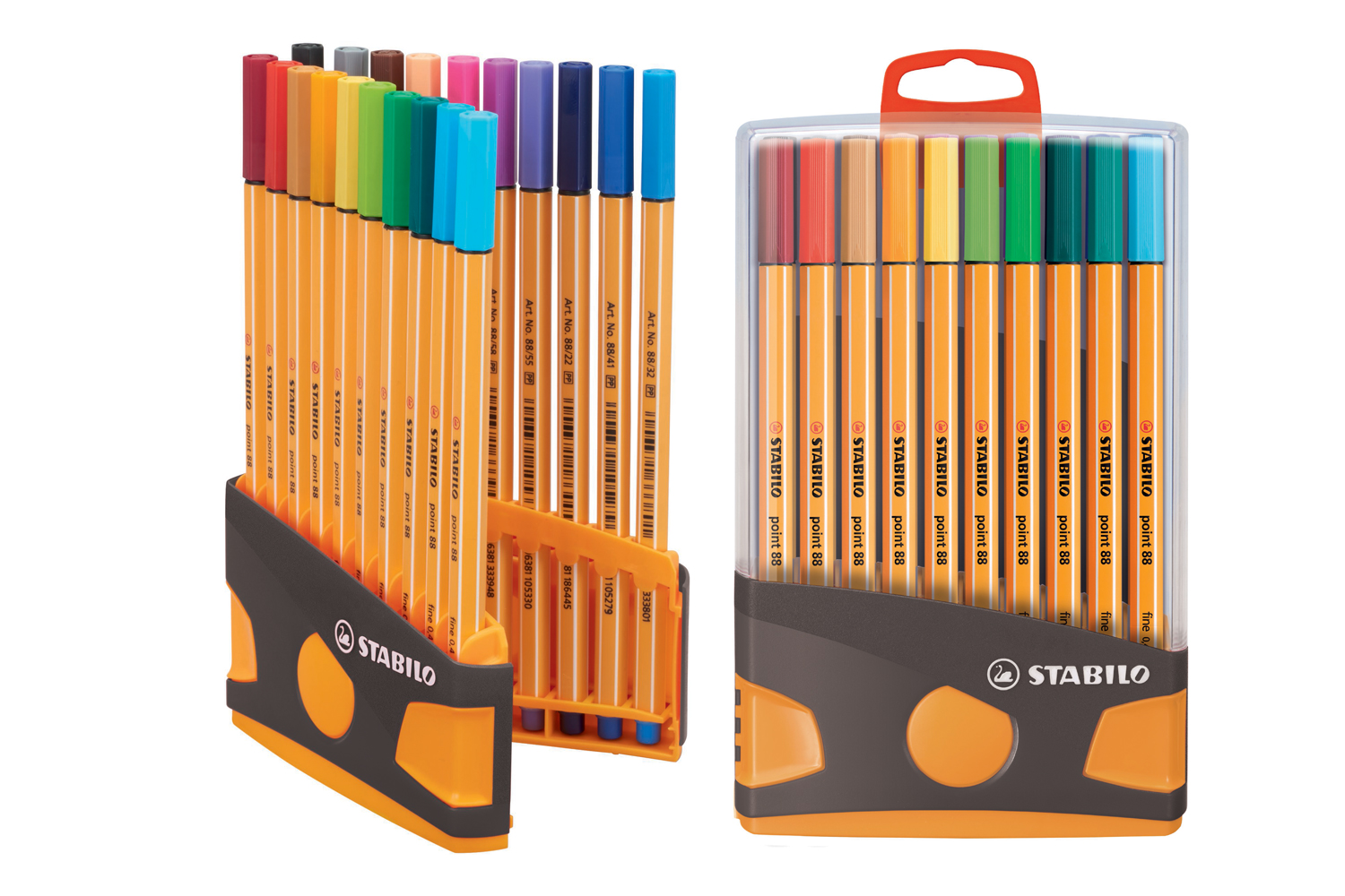 Stabilo pen feutres pointe fine 20 couleurs assorties