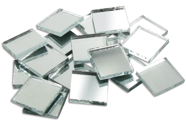 Miroirs carrés 1 x 1 cm (Épaisseur : 3 mm) - Lot de 380