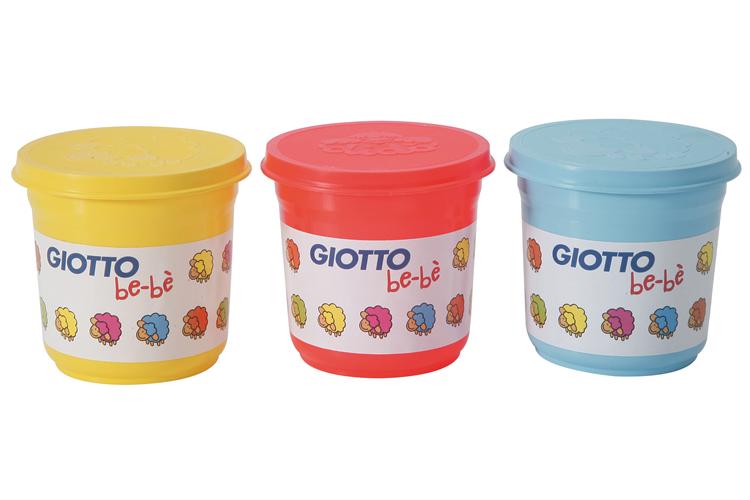 Pâtes à modeler GIOTTO Bé-Bé - 220 gr - 3 pots : rouge, jaune, bleu