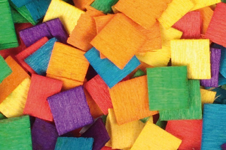 Mosaïques bois couleurs vives - 1 set (500 pièces)