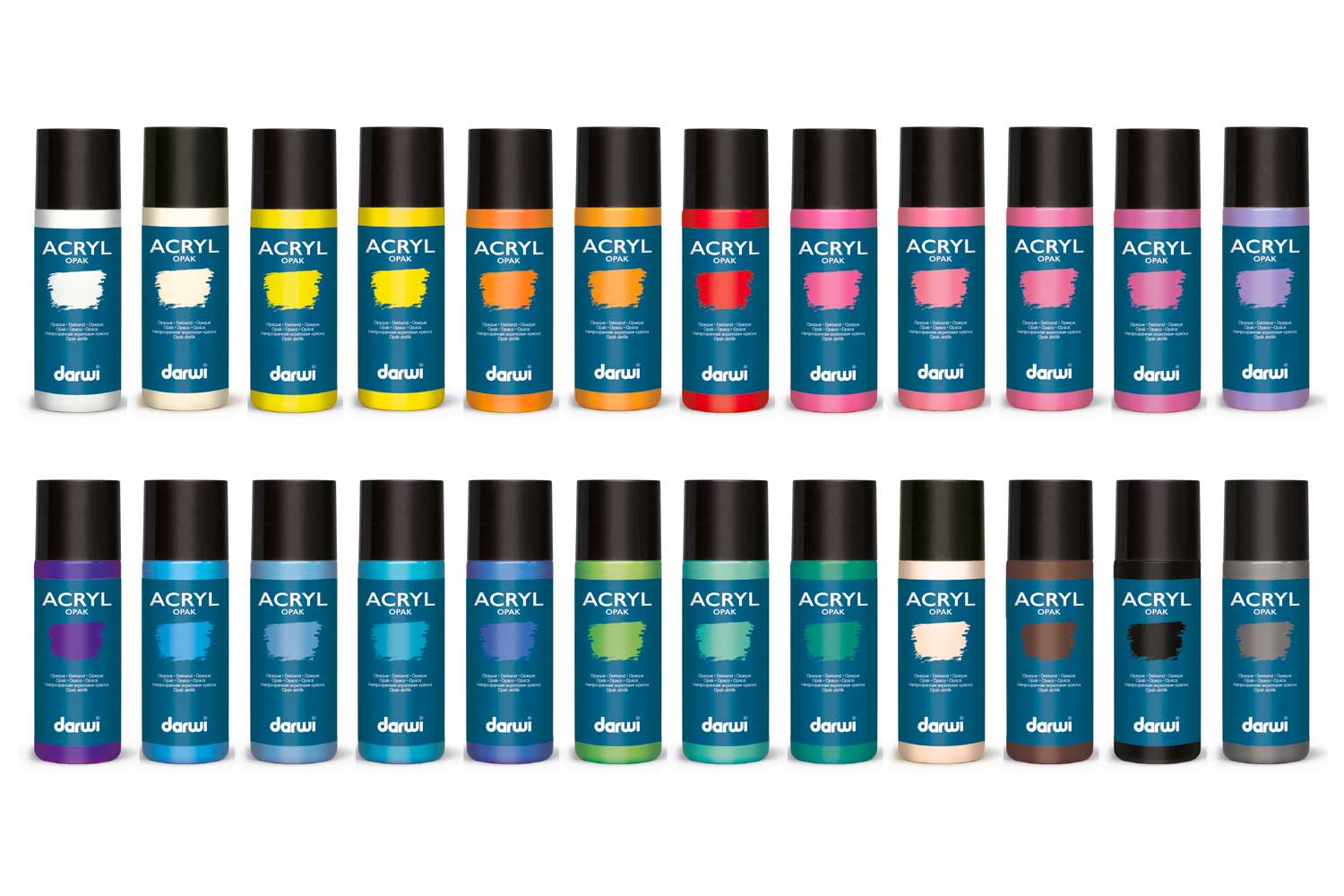 Peinture acrylique mate 80 ml - 24 couleurs