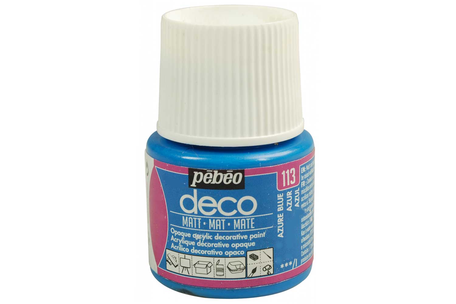 Acrylique déco mate, 45 ml - Bleu Azur