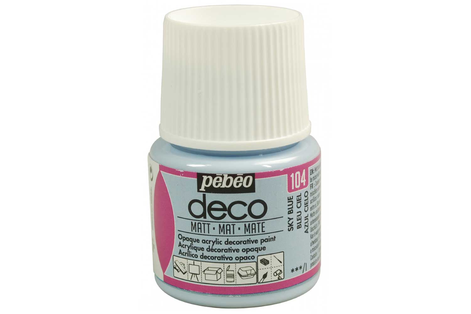 Acrylique déco mate, 45 ml - Bleu ciel