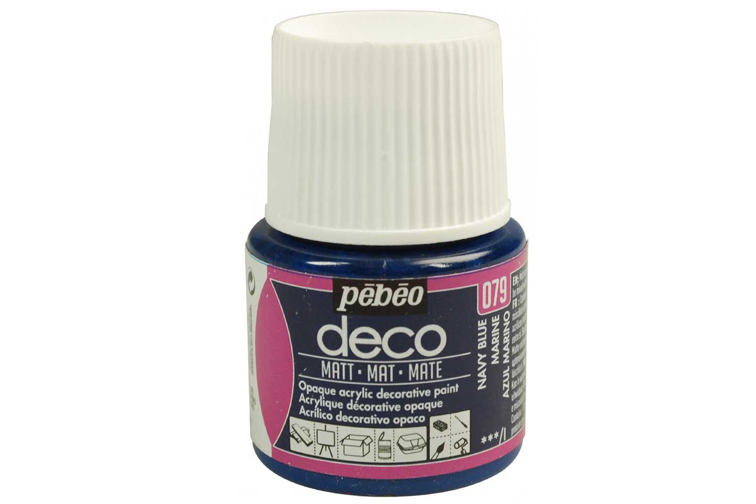 Acrylique déco mate, 45 ml - Bleu marine