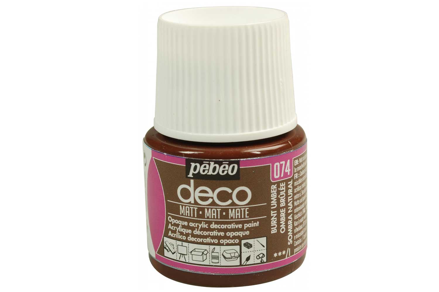 Acrylique déco mate, 45 ml - Marron foncé