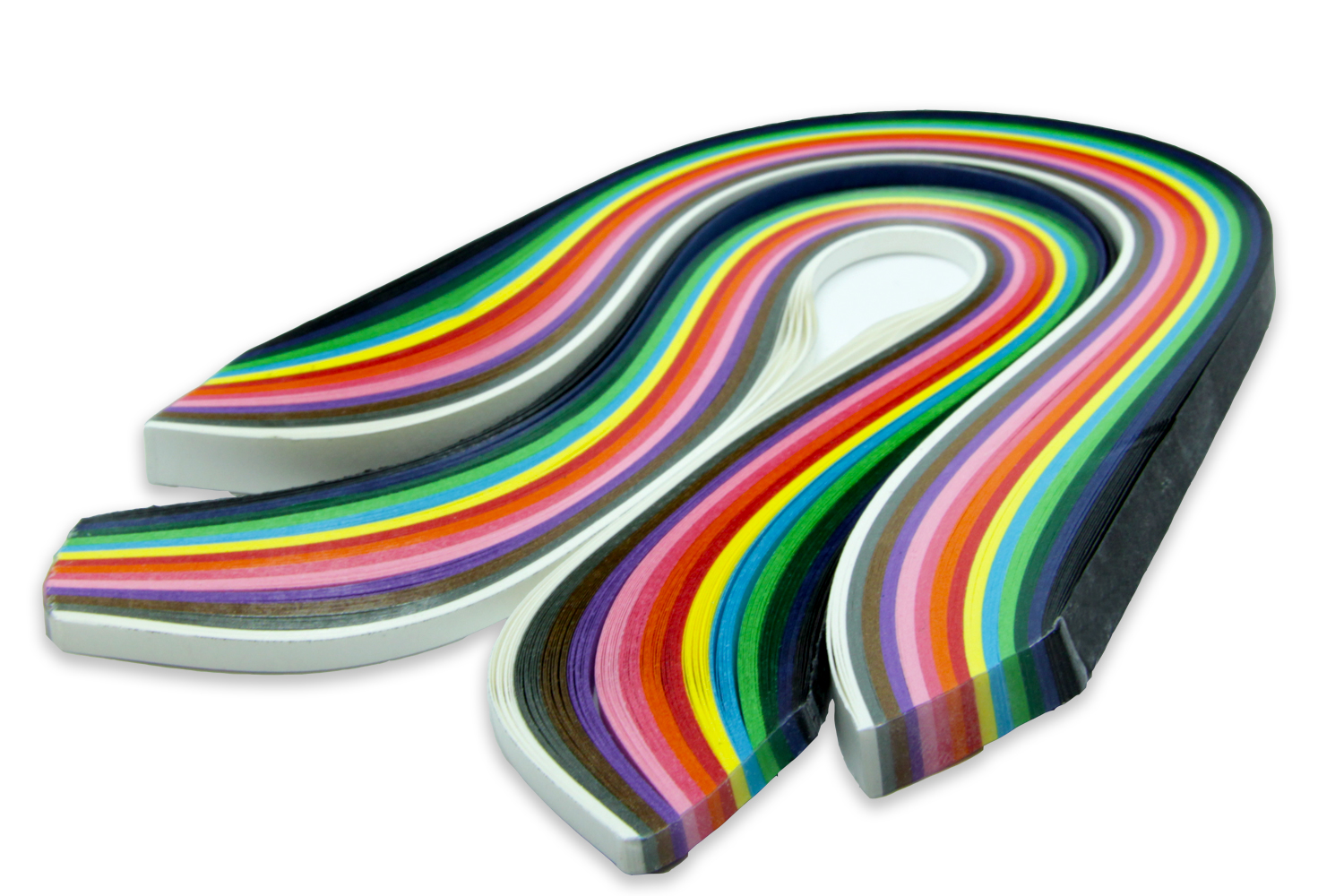 Bandes Quilling (x 280 ) - Longueur : 34,5 cm / 4 mm ( x 140 ) + 8 mm  ( x 140 ) - 14 couleurs