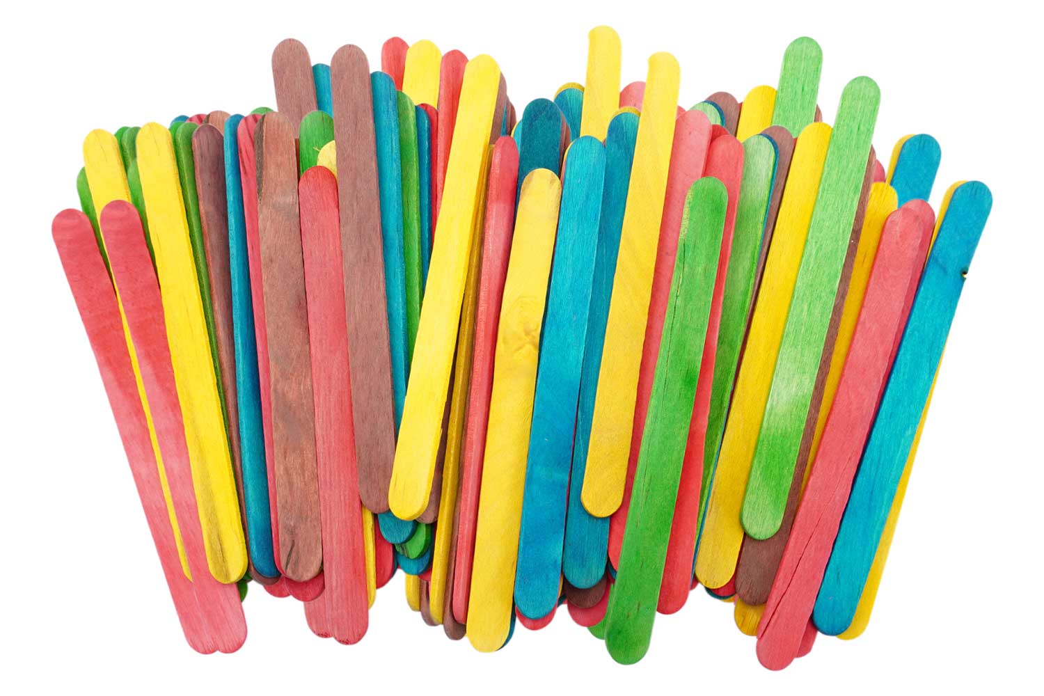 Bâtons d'esquimaux en bois coloré 11,4 cm - 500 pièces