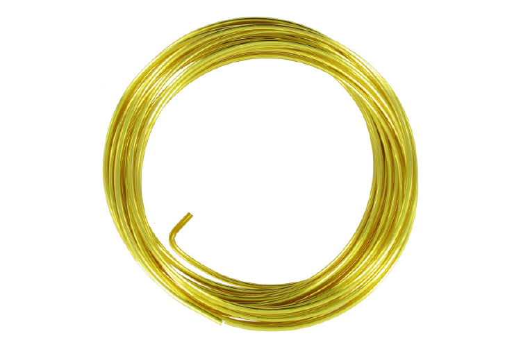 Fil en aluminium or - L : 2 m - Ø 2 mm