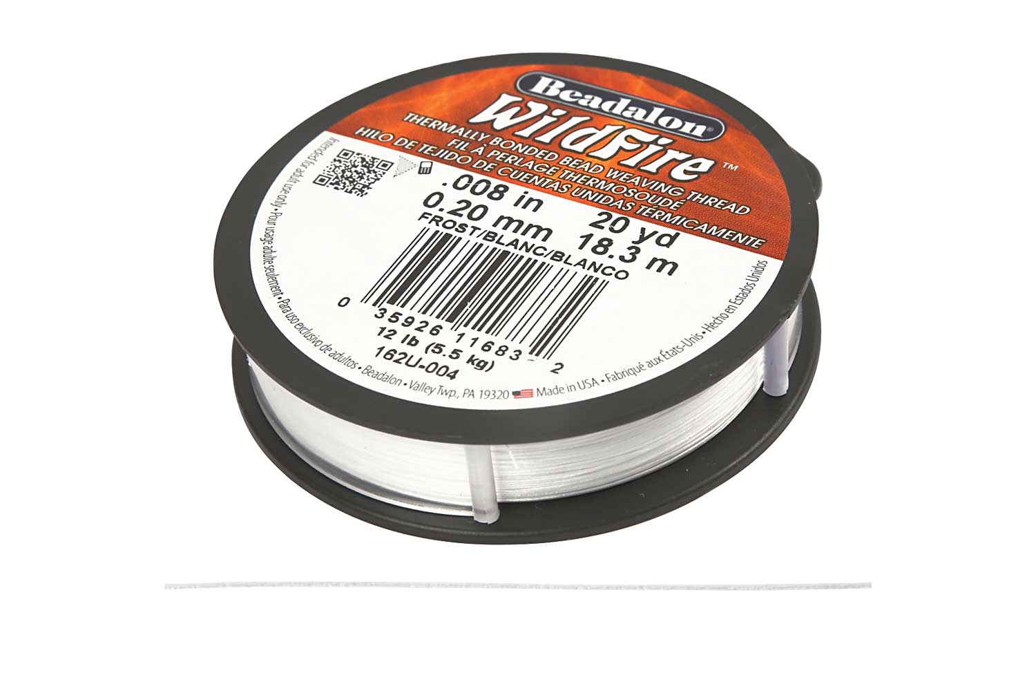 Bobine Fil nylon thermosoudé blanc - 18 mètres