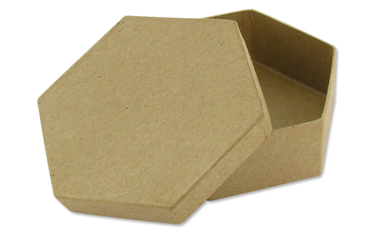 Boîte hexagonale Ø 10,5 cm - H : 3,5 cm - L'unité
