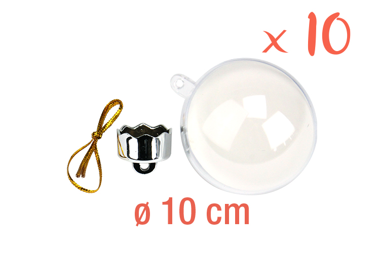 Boules en plastique ø 10 cm - 10 pièces