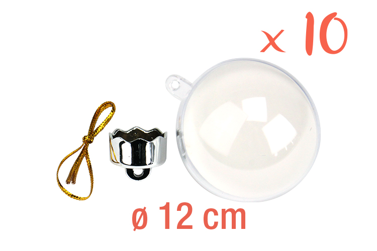 Boules en plastique ø 12 cm - 10 pièces
