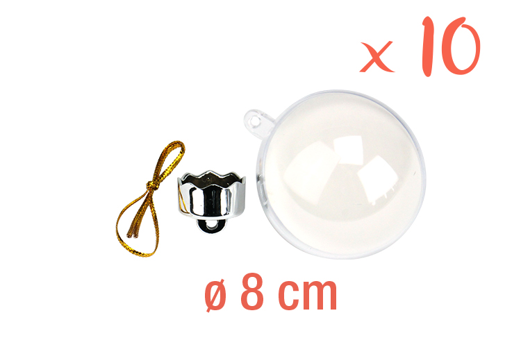 Boules en plastique ø 8 cm - 10 pièces