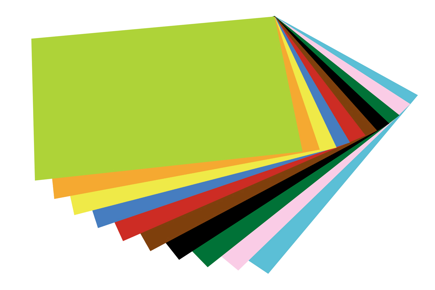Papier léger multicolore, 35 x 50 cm - 30 feuilles