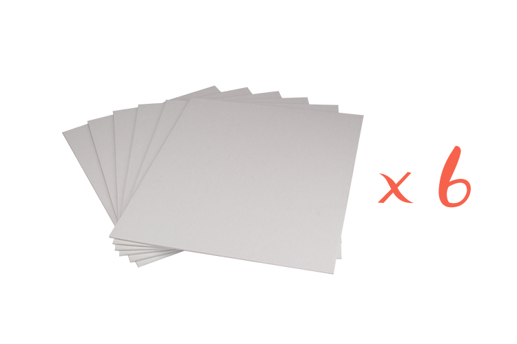 Cartons entoilés 24 x 30 cm - 6 pcs