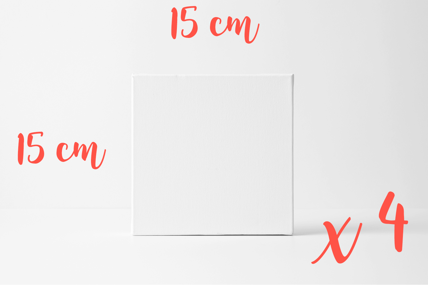 Châssis coton 15 x 15 cm - 4 châssis
