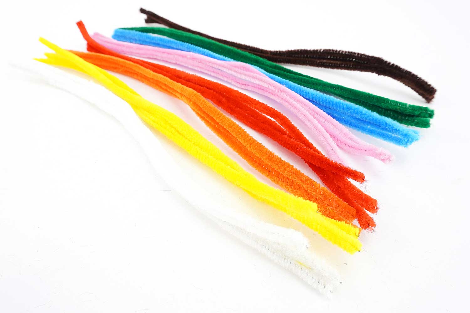 Fil chenille multicolore 30 cm - 24 pièces