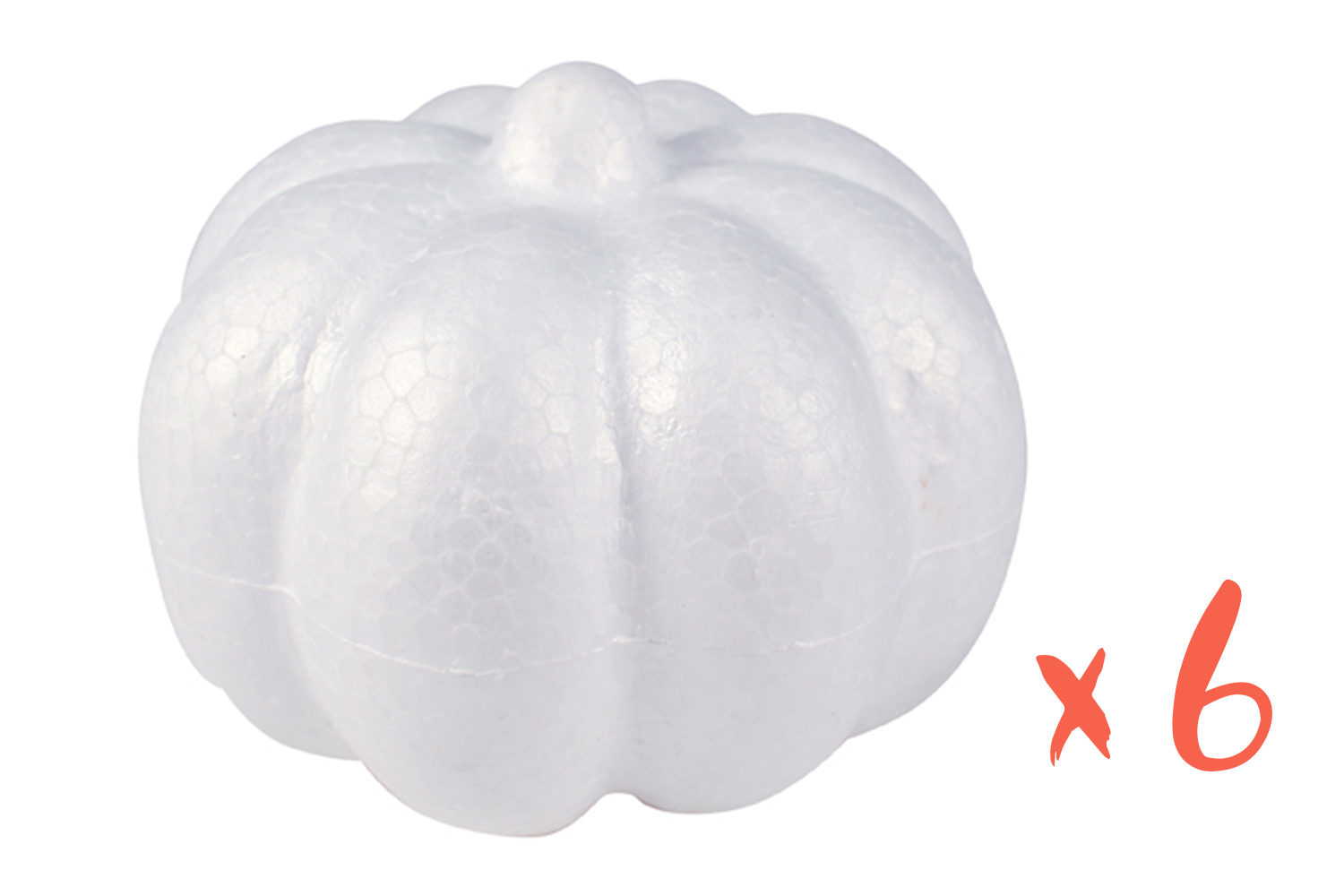 Citrouilles en polystyrène 9 x 6 cm - 6 pièces