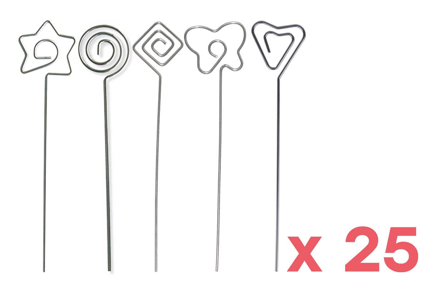 Clips pense-bête assortis - 25 pièces