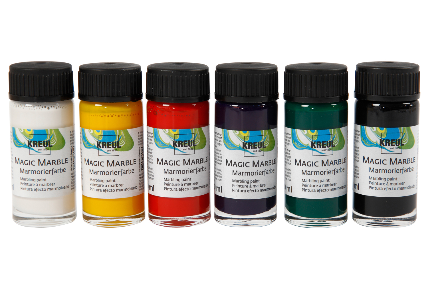 Coffret peinture marbling - 6 couleurs basiques