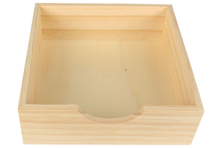 Plateau carré en bois - 19 cm