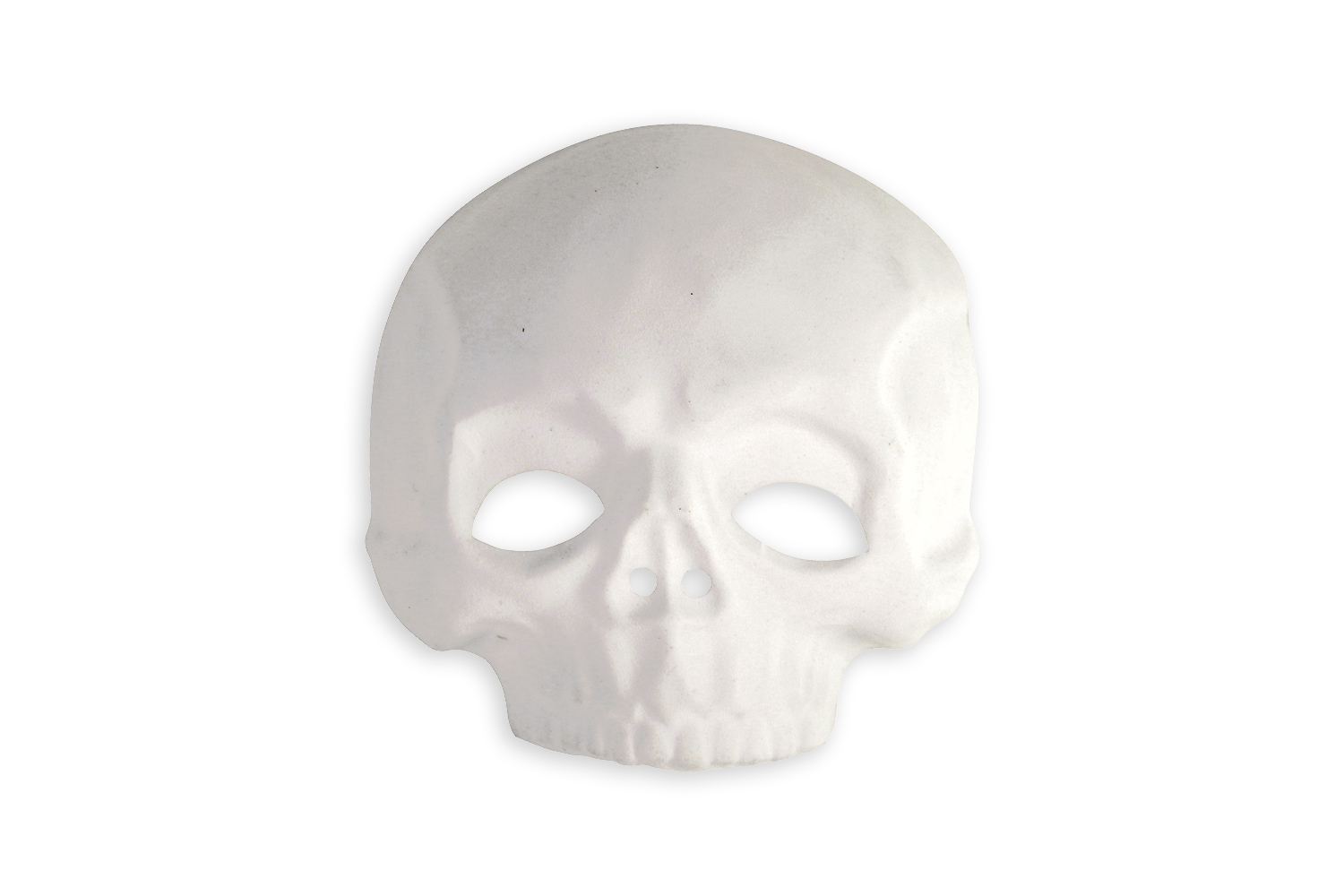 Demi masque tête de mort 17,5 x 5,5 cm. Hauteur : 18 cm