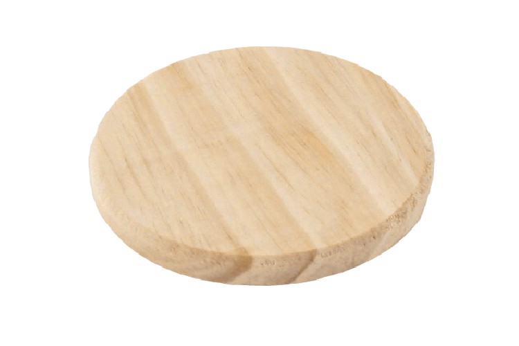 Dessous de verre rond en bois - 6 pièces