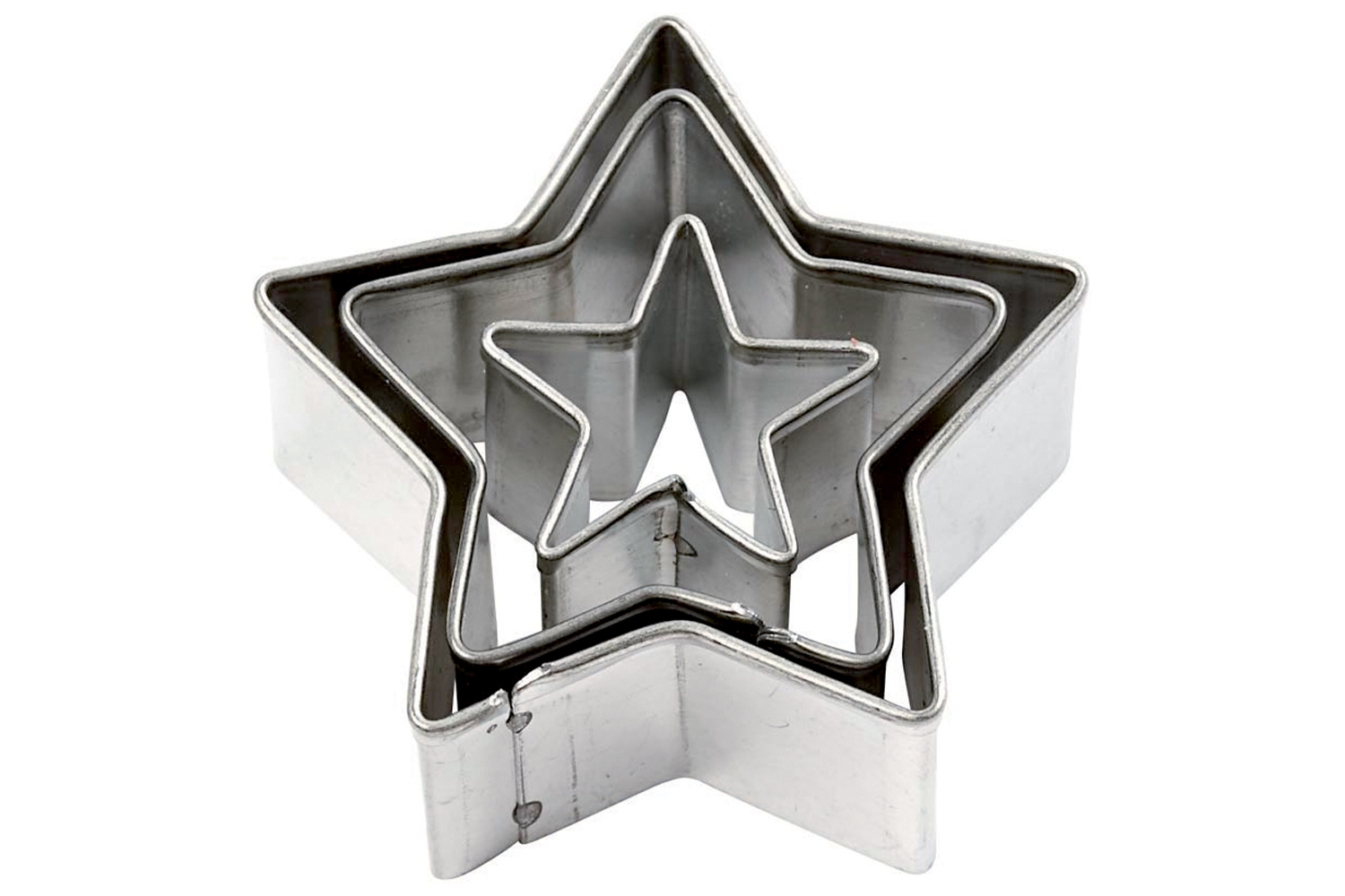 Emporte-pièces étoile - 3 tailles (largeur : 6 cm - 5.5 cm - 3.5 cm)