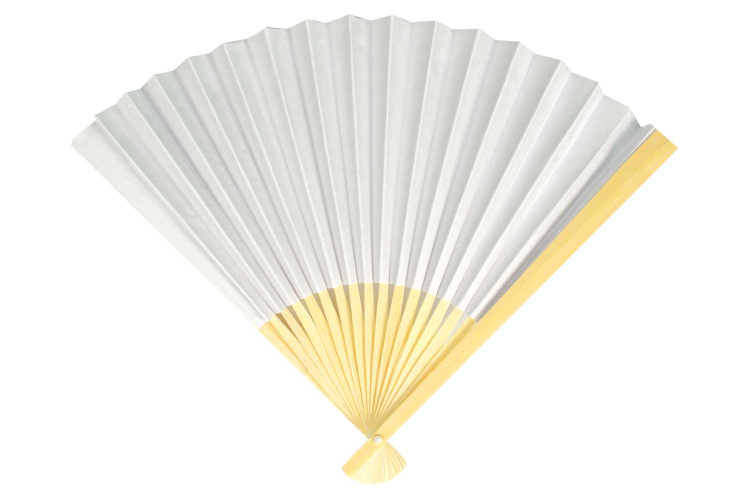 Eventail en bois et papier blanc à décorer 