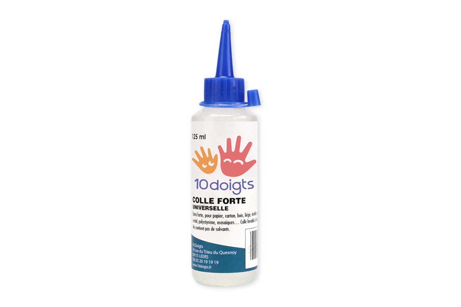 Colle forte universelle transparente, sans solvant - flacon rechargeable, 125 ml