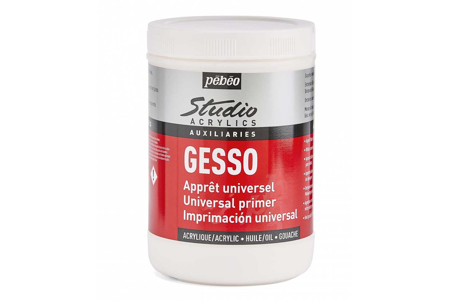 Gesso blanc Pébéo - 1 litre