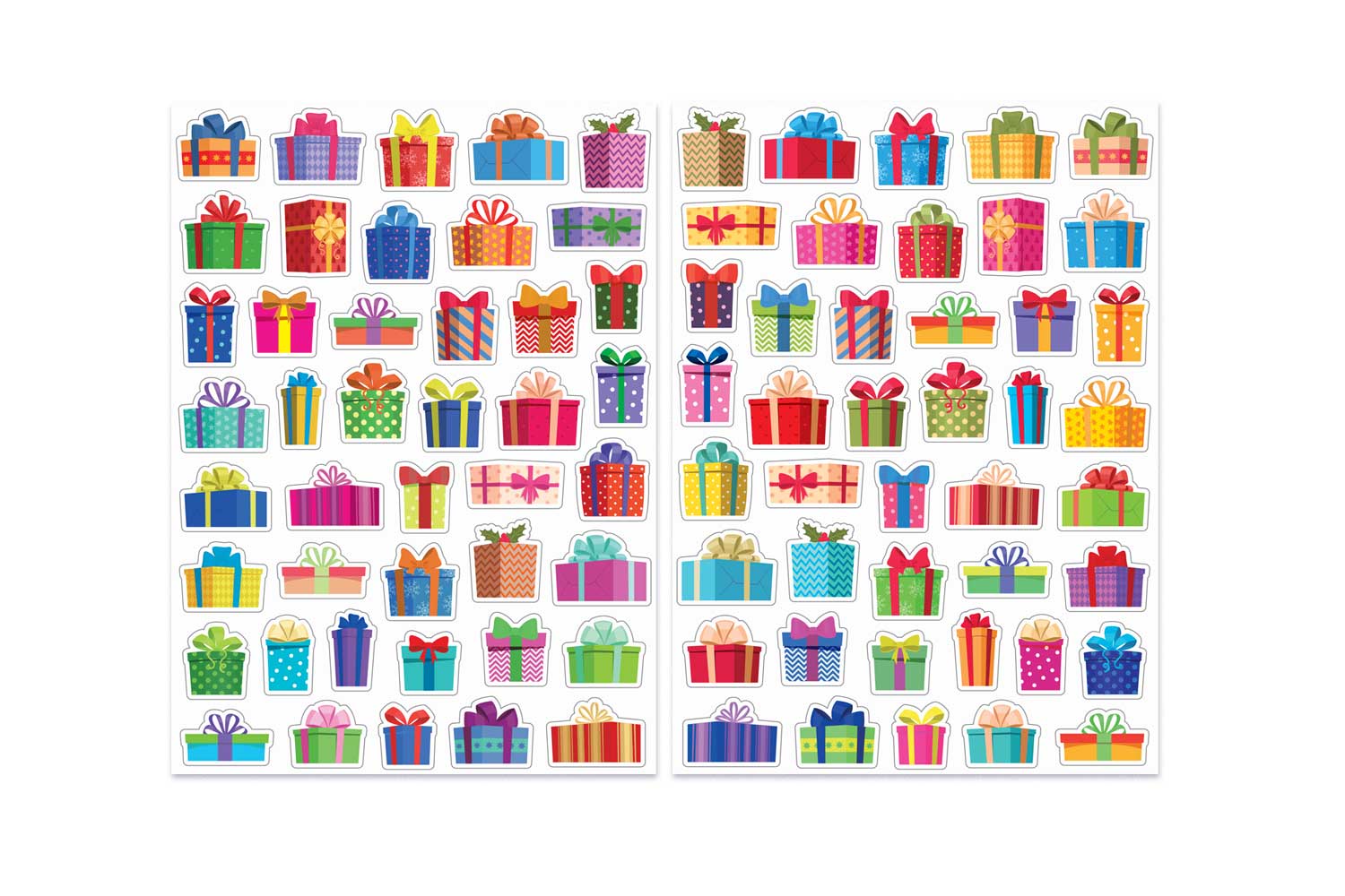 Gommettes cadeaux de Noel - 1 set (2 planches)