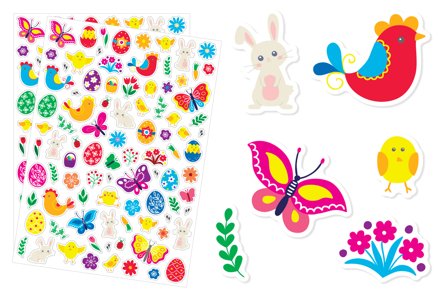 Gommettes de Pâques - 1 set (2 planches)