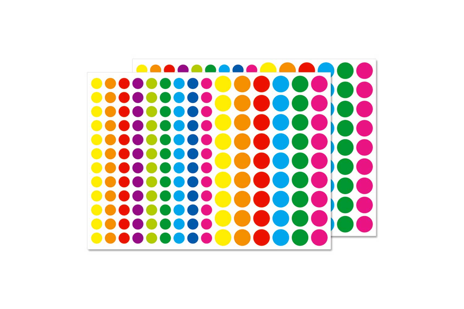 Gommettes rondes vives - 1 set (324 gommettes)