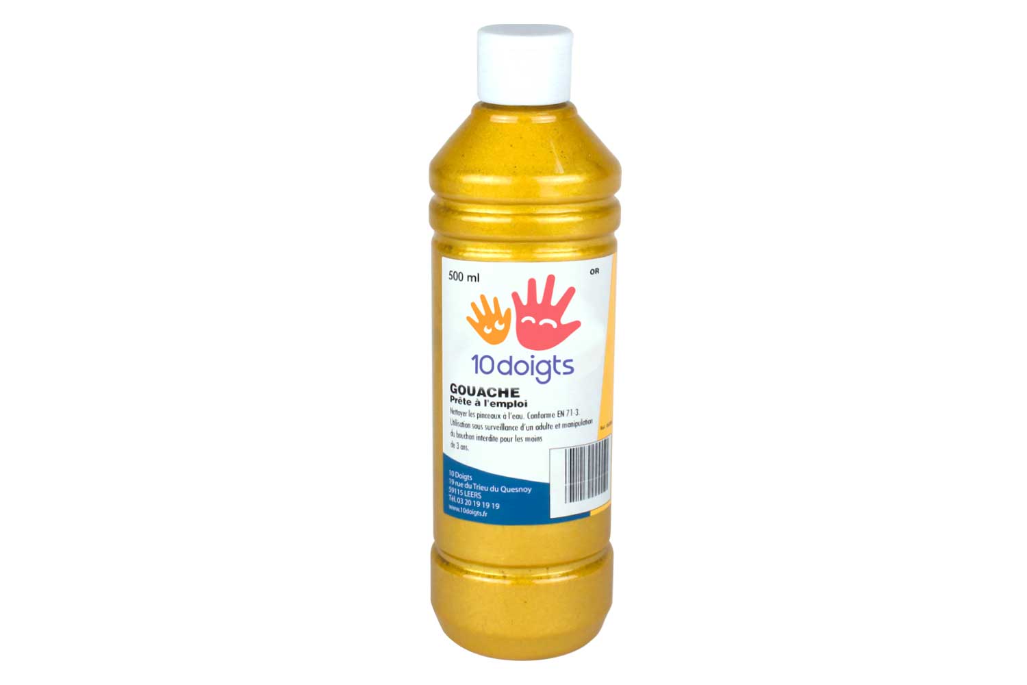 Gouache 10doigts métallisée, 500 ml - or