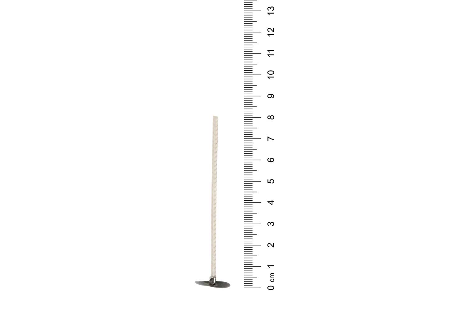Mèches à bougies avec base, Longueur 8 cm, embase métal - 10 pièces