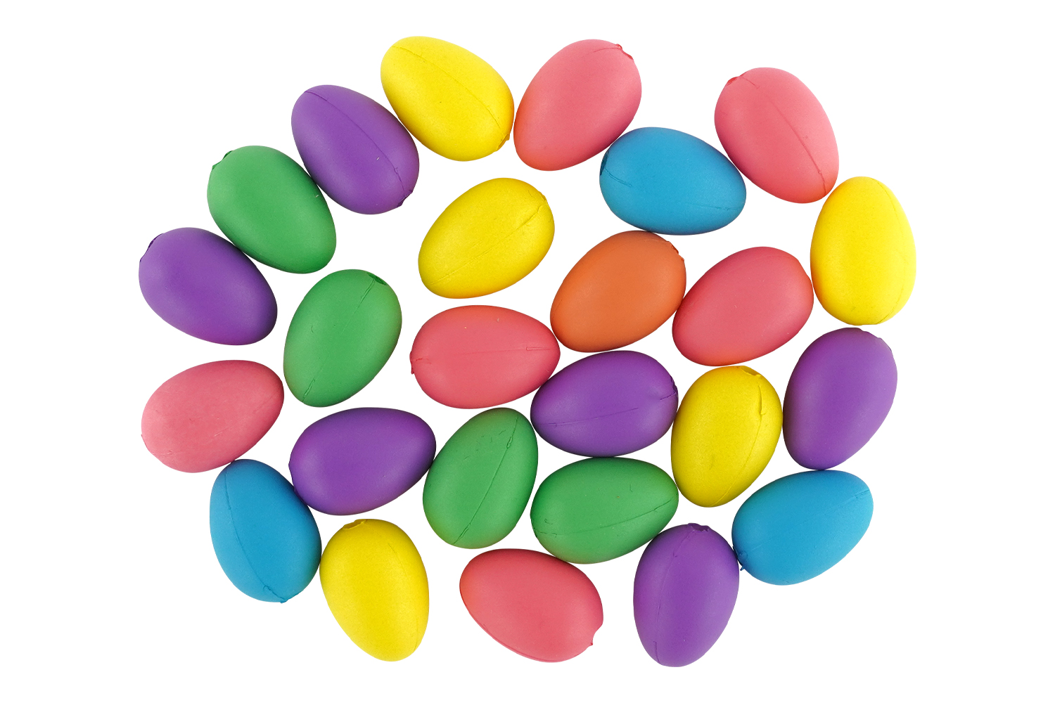 Mini oeufs colorés en plastique - 24 pcs