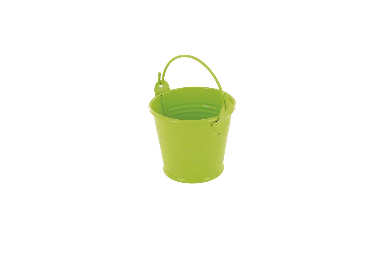 Seau en métal vert