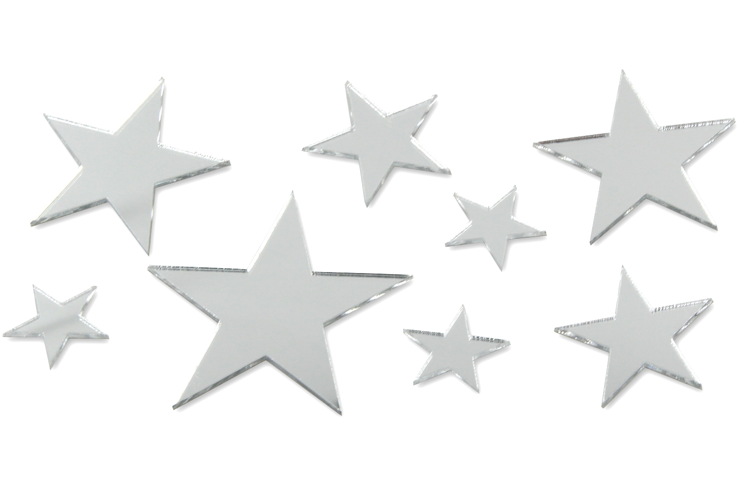 Miroirs adhésifs étoiles - Set de 8