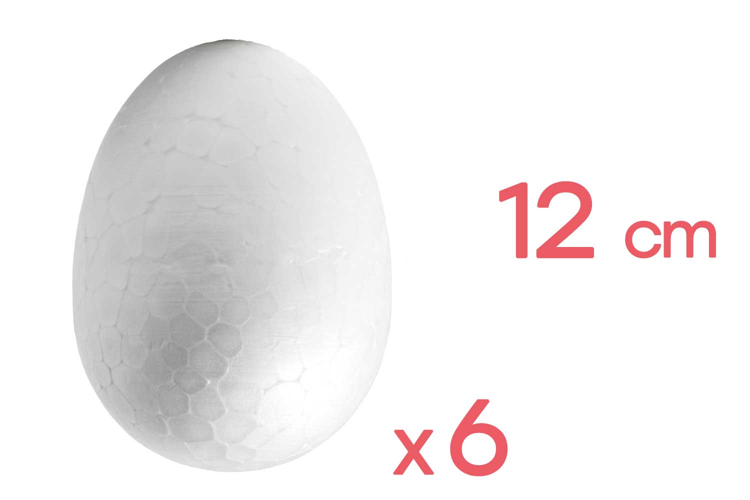 Œuf En Polystyrène RAYHER - Diamètre 12 Cm - Pour Bricolage, Décoration, Loisirs Créatifs (boule à Neige, Peinture, Customisation)