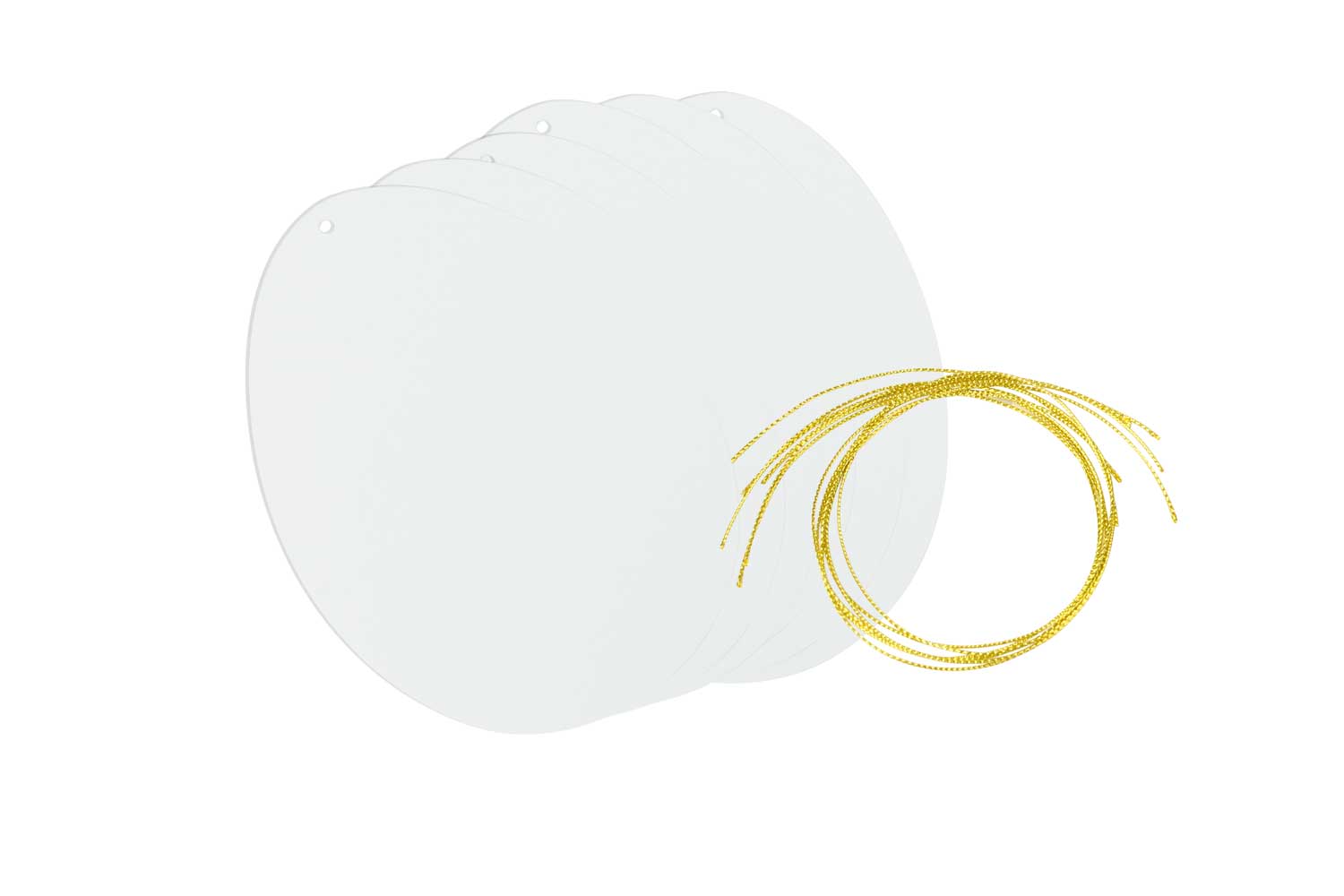 Oeufs en carton blanc à suspendre - 1 set (6 oeufs)
