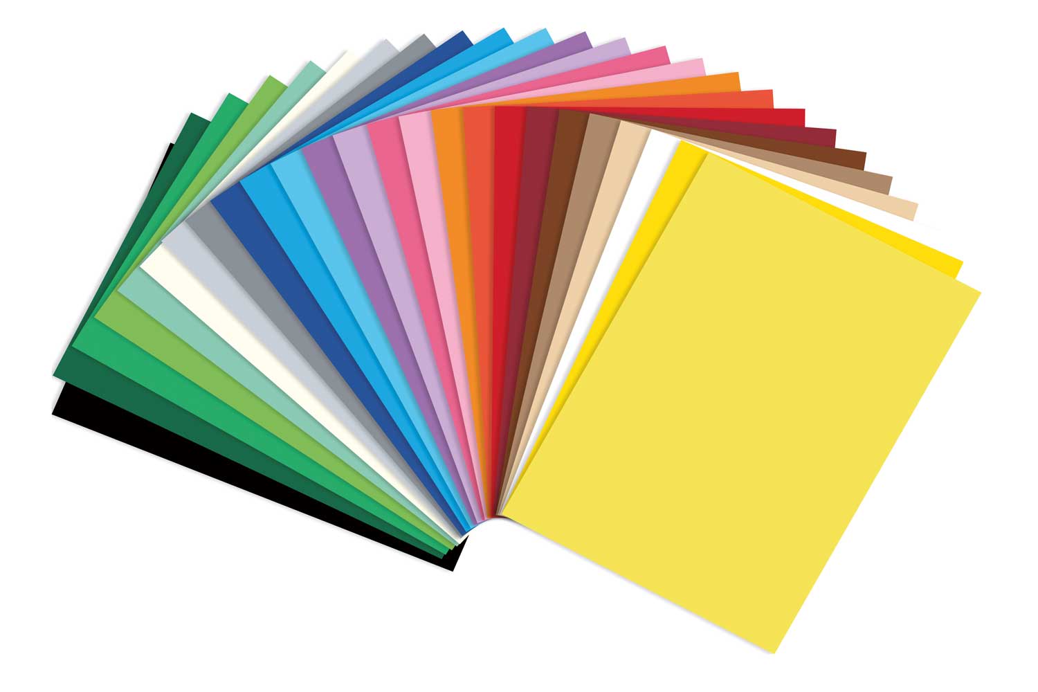 Papier léger multicolore, 25 x 35 cm - 25 feuilles